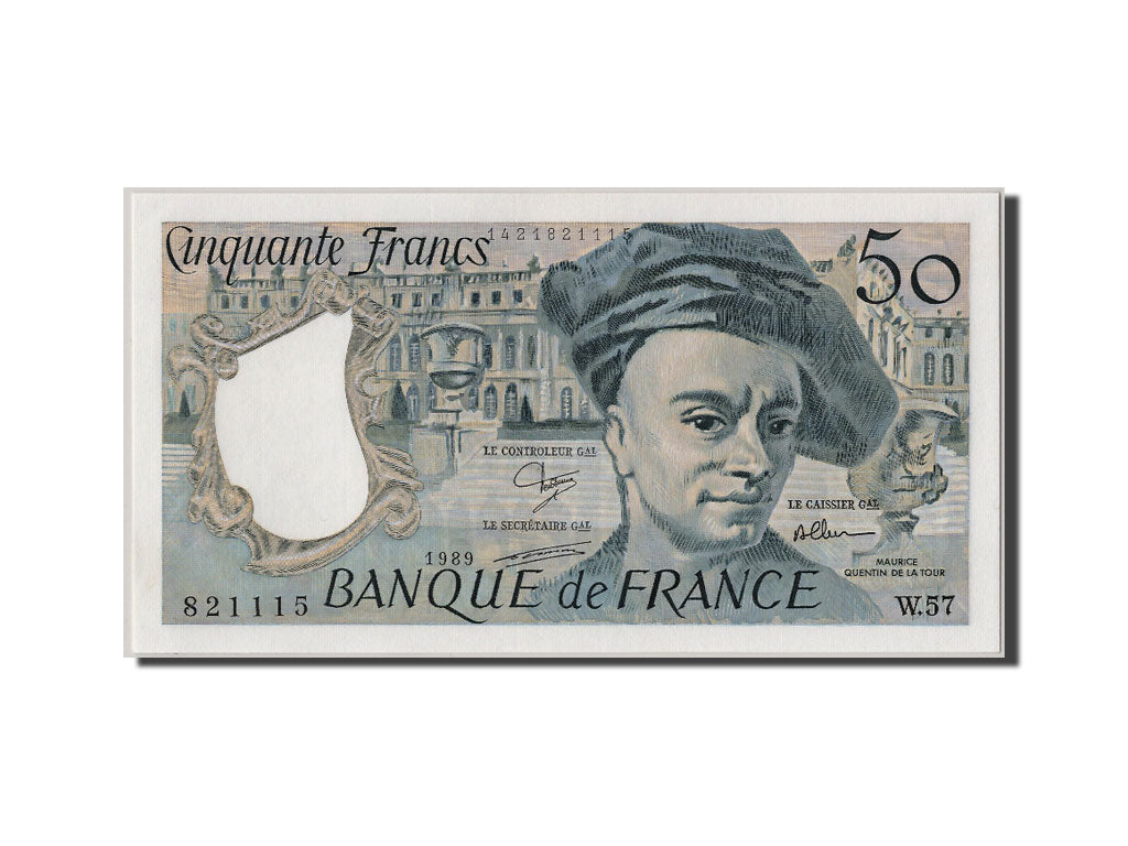 Francia, 50 Francs, 50 F 1976-1992 ''Quentin de La Tour'', 1989, KM:152d, SPL...