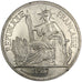 Indochine, 1 Piastre, 1927, Paris, AU(55-58), Silver, Lecompte #303, 27.09