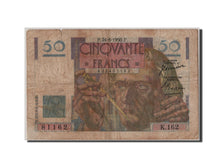 Banknote, France, 50 Francs, 50 F 1946-1951 ''Le Verrier'', 1950, 1950-08-24