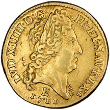 Francia, Louis XIV, Louis d'or au soleil, Louis d'Or, 1711, Tours, BB+, Oro,...