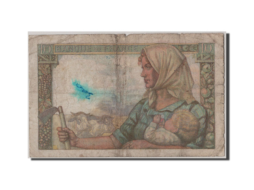 Banknote, France, 10 Francs, 10 F 1941-1949 ''Mineur'', 1942, 1942-11-26