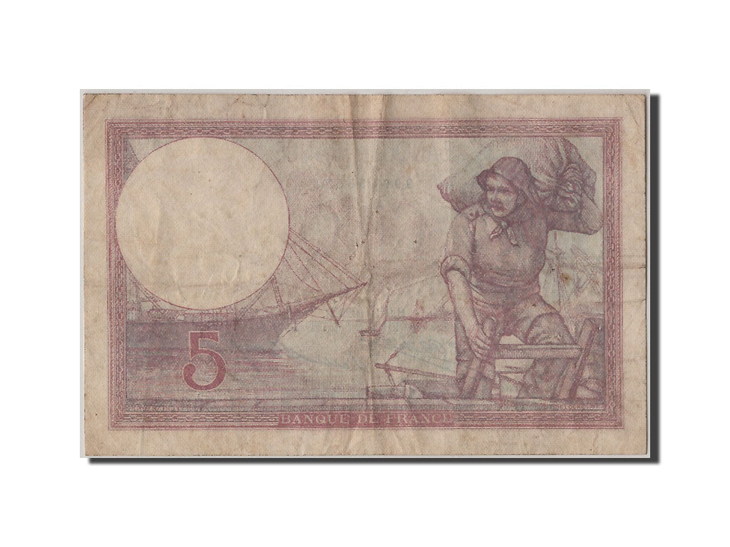 France, 5 Francs, 5 F 1917-1940 ''Violet'', 1929, KM #72d, 1929-03-09,...