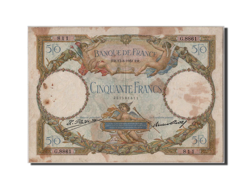 Biljet, Frankrijk, 50 Francs, 50 F 1927-1934 ''Luc Olivier Merson'', 1931