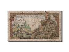 France, 1000 Francs, 1 000 F 1942-1943 ''Déesse Déméter'', 1943, KM #102, 194...