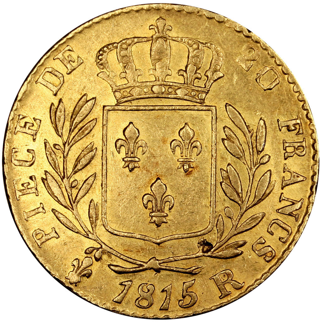 Louis XVIII, 20 Francs or buste habillé