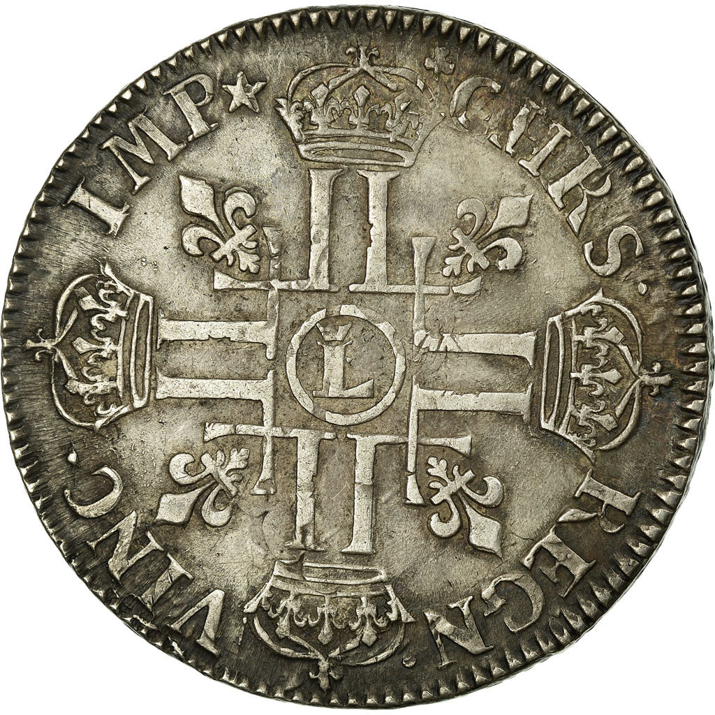 Coin, France, Louis XIV, 1/2 Écu aux 8 L, 1/2 Ecu, 1691, Lille, AU(50-53)