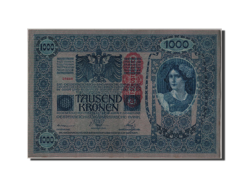 Banconote, Austria, 1000 Kronen, BB+