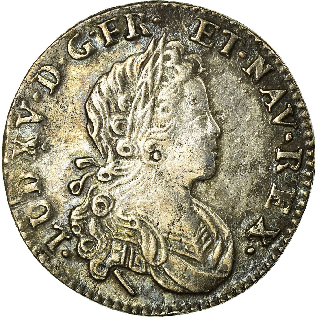 Munten, Frankrijk, Louis XV, 1/6 Écu (XX – S) de France-Navarre, 20 Sols, 1/6