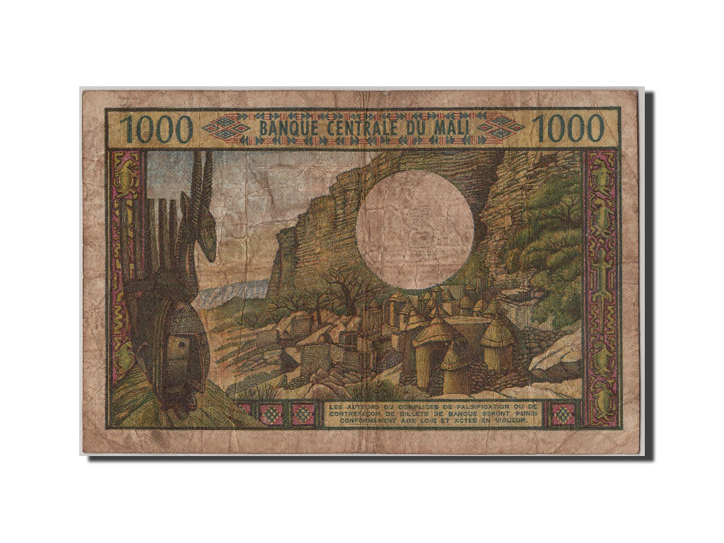 Mali, 1000 Francs, KM #13d, VF(20-25), X.26 98425
