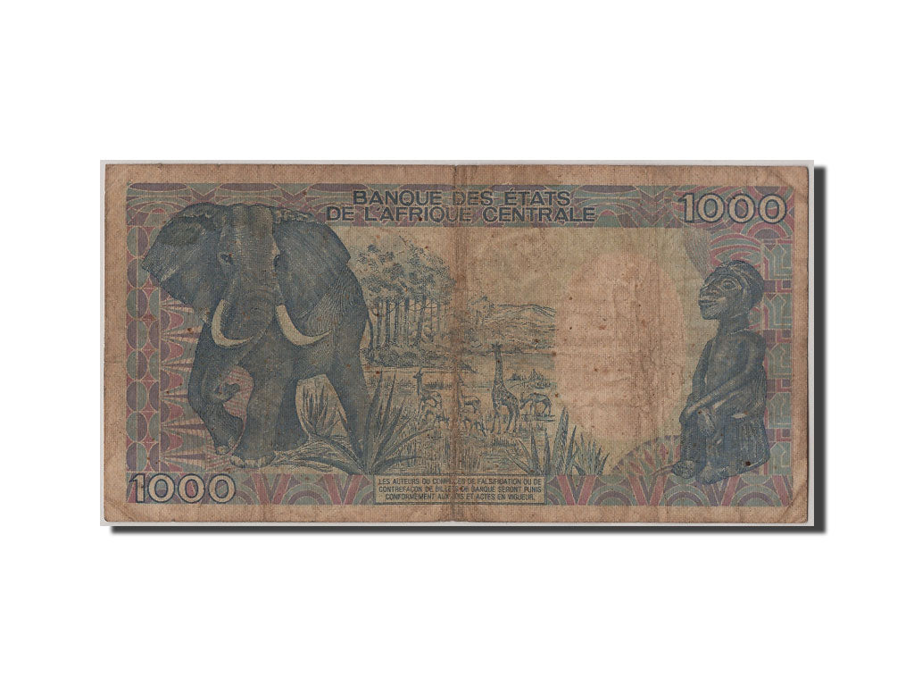 Chad, 1000 Francs, 1985, KM #10Aa, 1985-01-01, VF(20-25), B.02 503698