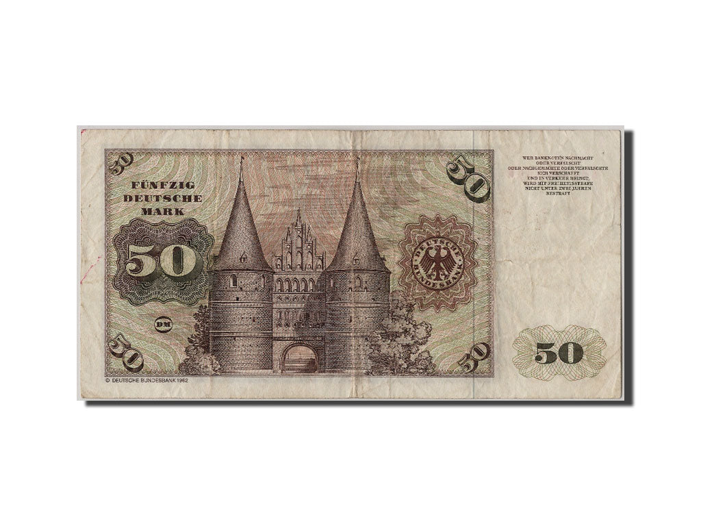 Billet, République fédérale allemande, 50 Deutsche Mark, 1980, 1980-01-02