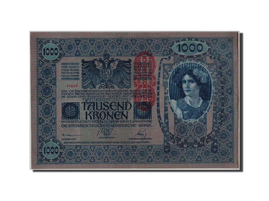 Austria, 1000 Kronen, 1919, KM #59, AU(50-53), 46904