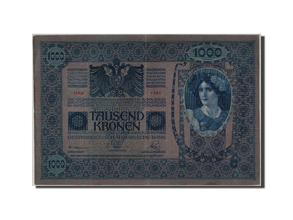 Geldschein, Österreich, 1000 Kronen, 1919, SS