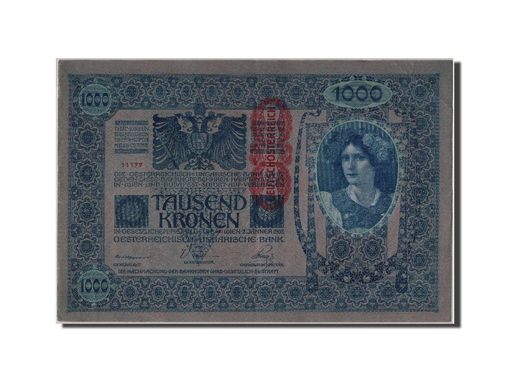 Banconote, Austria, 1000 Kronen, 1919, BB