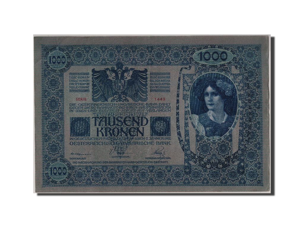 Banconote, Austria, 1000 Kronen, 1919, BB
