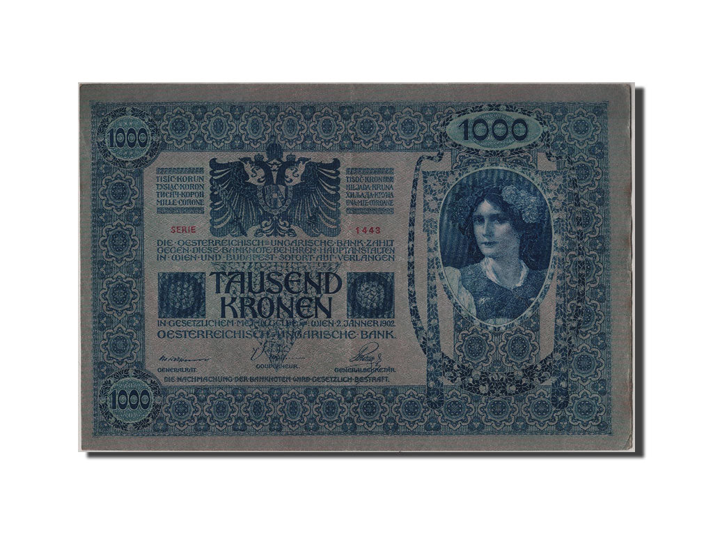 Billet, Autriche, 1000 Kronen, 1919, TTB