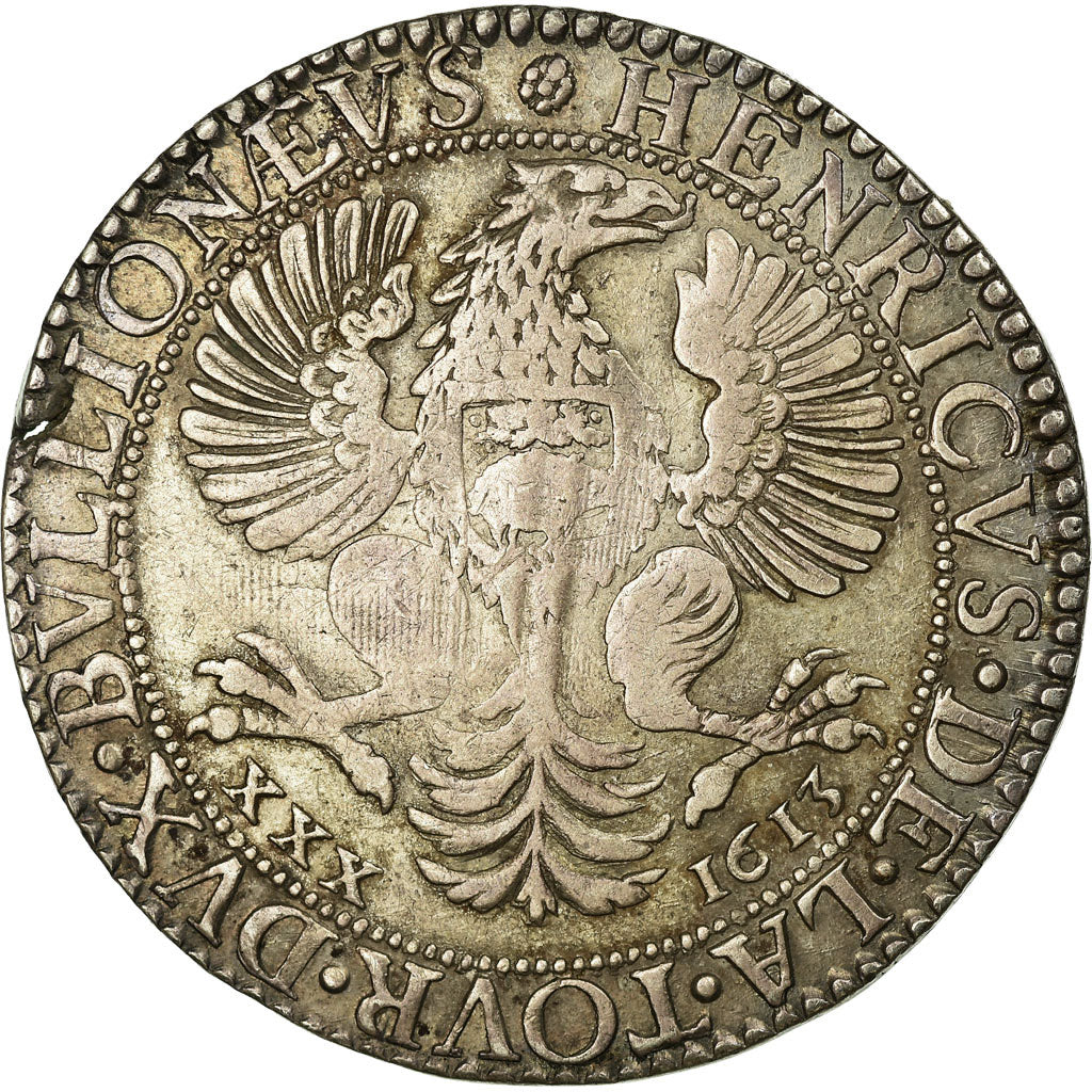 Moneta, STATI FRANCESI, BOUILLON & SEDAN, ECU, 30 Sous, 1613, Sedan, MB+