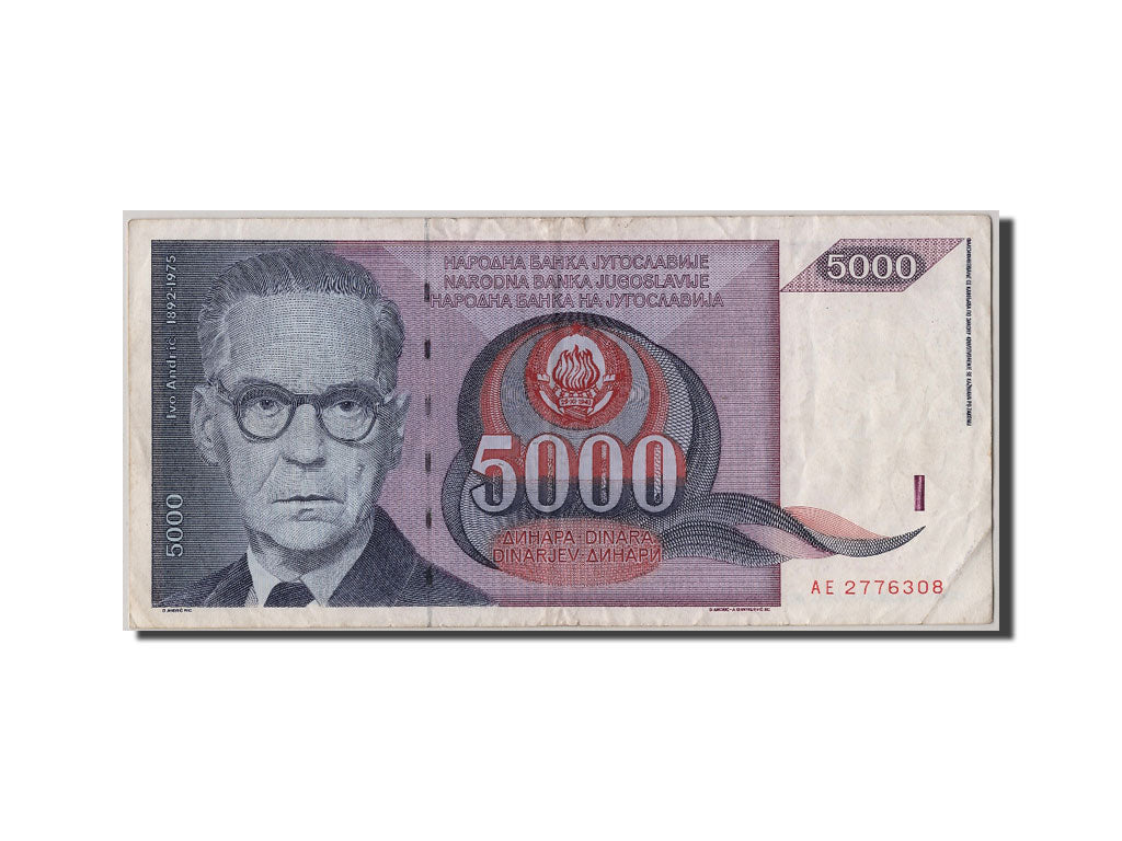 Yugoslavia, 5000 Dinara, 1991, KM #111, EF(40-45), AE2776308