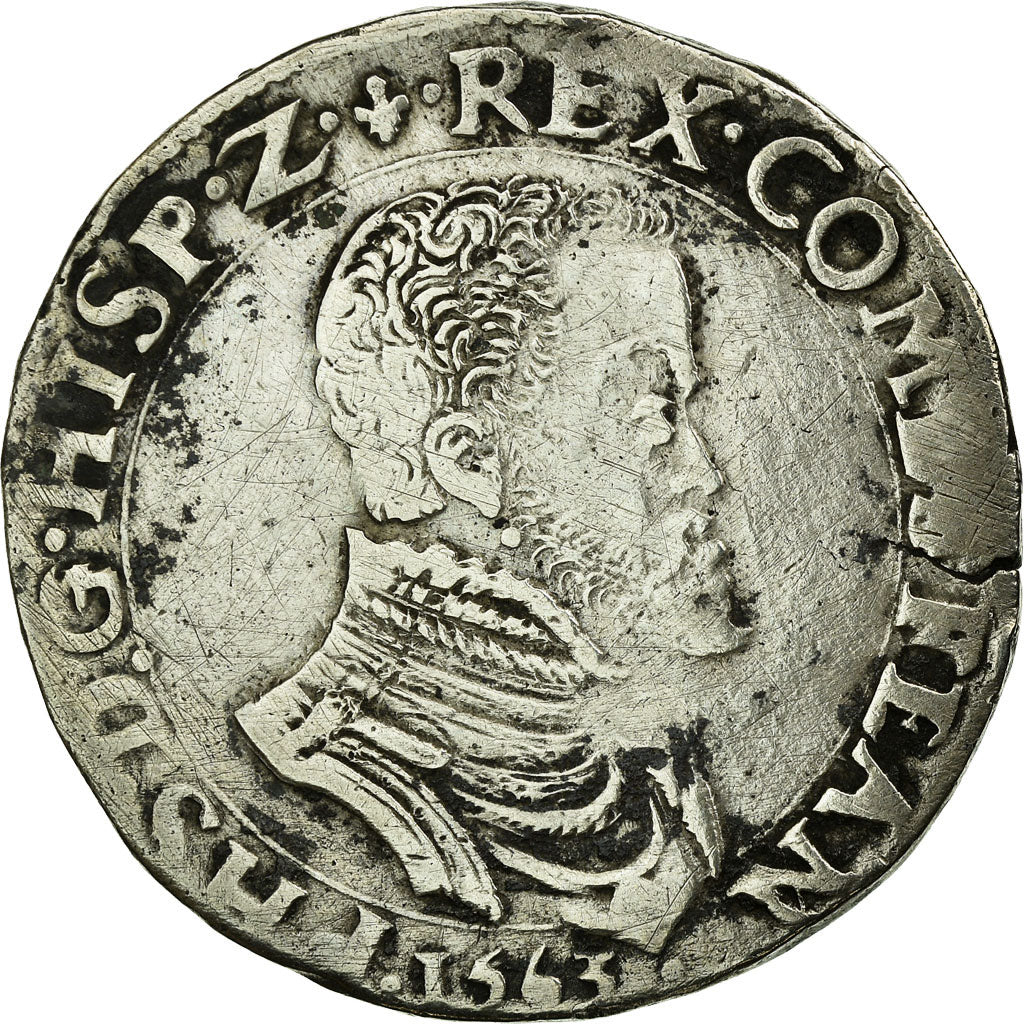 Coin, Belgium, 1/2 Ecu, 1563, Bruges, VF(30-35), Silver