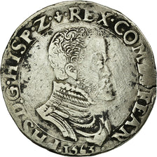 Moneda, Bélgica, 1/2 Ecu, 1563, Bruges, BC+, Plata