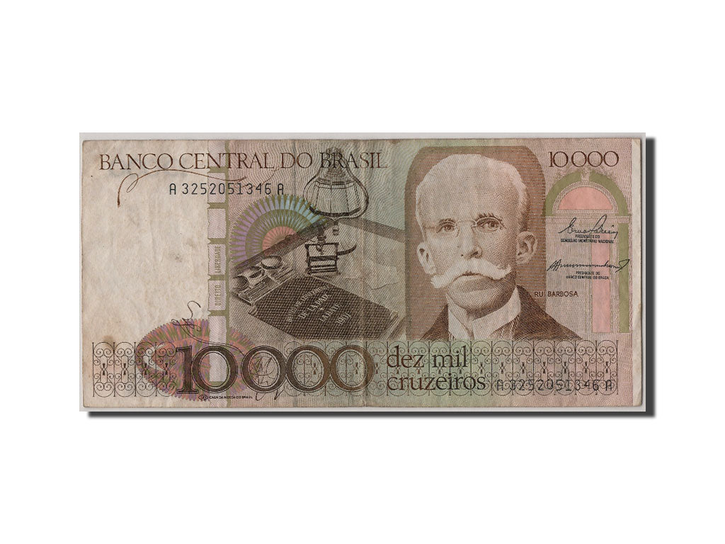 Brazil, 10,000 Cruzeiros, KM #203a, VF(20-25), A3252051346A