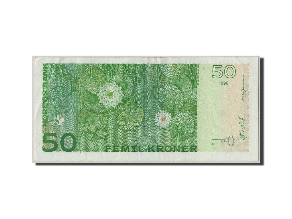 Norway, 50 Kroner, 1996, KM #46a, AU(55-58), 4100608161