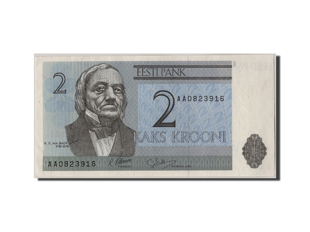 Geldschein, Estonia, 2 Krooni, 1992, UNZ-