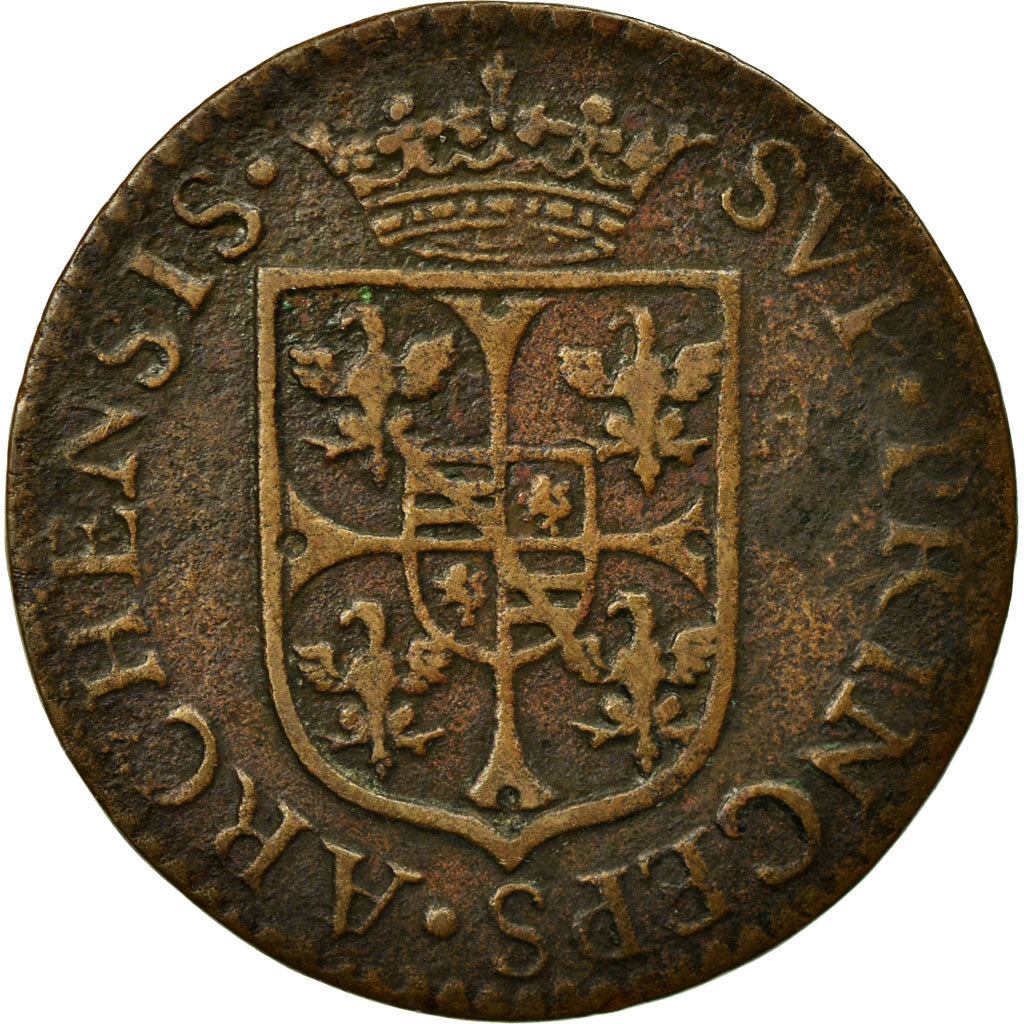Coin, FRENCH STATES, NEVERS & RETHEL, 2 Liard, 1609, Charleville, EF(40-45)
