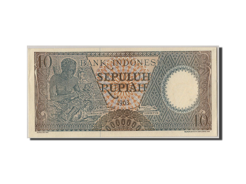 Banknote, Indonesia, 10 Rupiah, 1963, UNC(65-70)