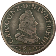 Moneda, ESTADOS FRANCESES, NEVERS & RETHEL, 2 Liard, 1610, Charleville, MBC