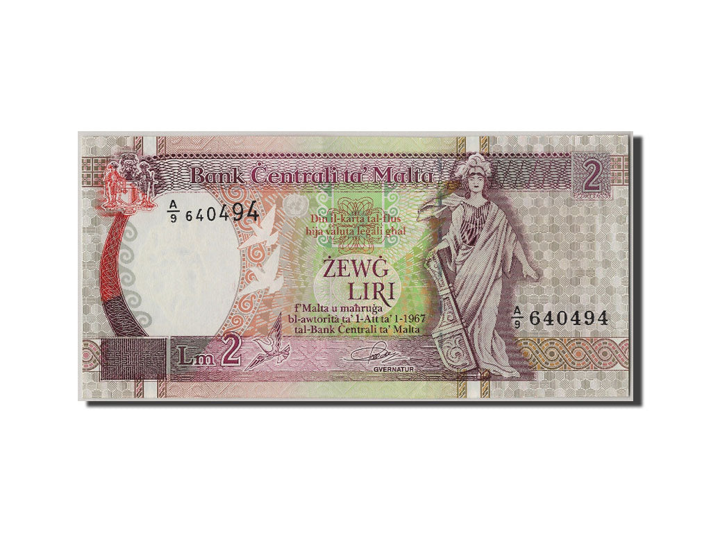 Banknote, Malta, 2 Liri, 1994, UNC(63)