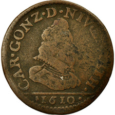 Moneta, STATI FRANCESI, NEVERS & RETHEL, 2 Liard, 1610, Charleville, MB, Rame