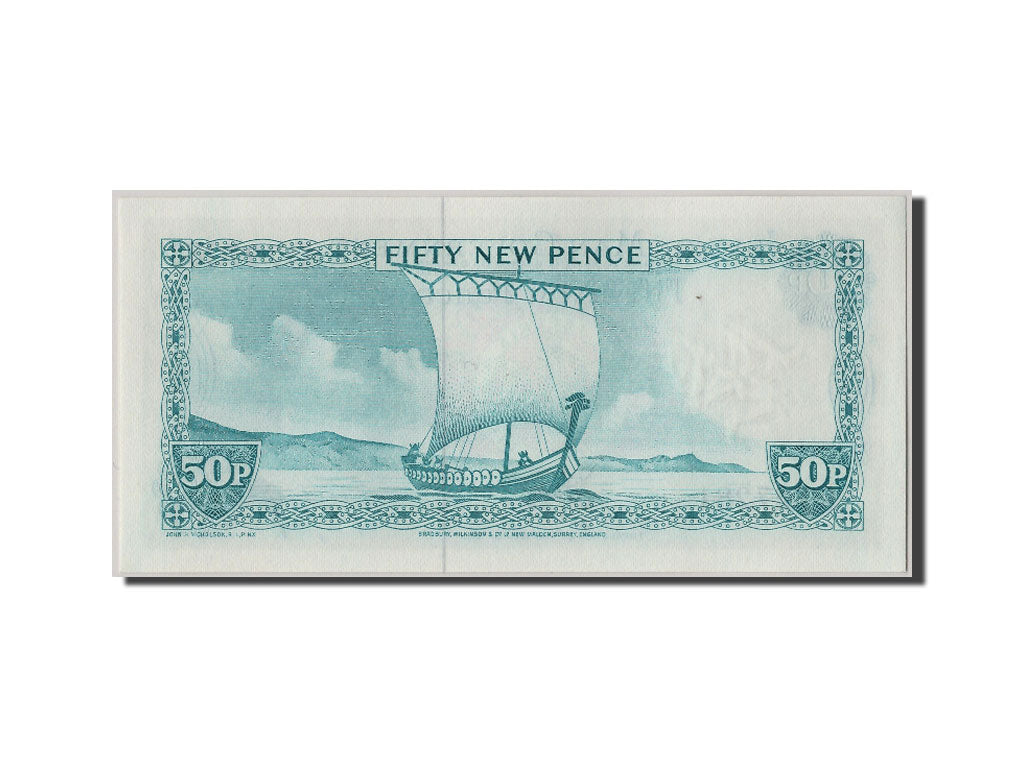 Banknote, Isle of Man, 50 New Pence, UNC(65-70)