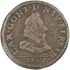 FRANCE, Liard, 1612, Charleville, VF(30-35), Copper, C2G #284, 3.80