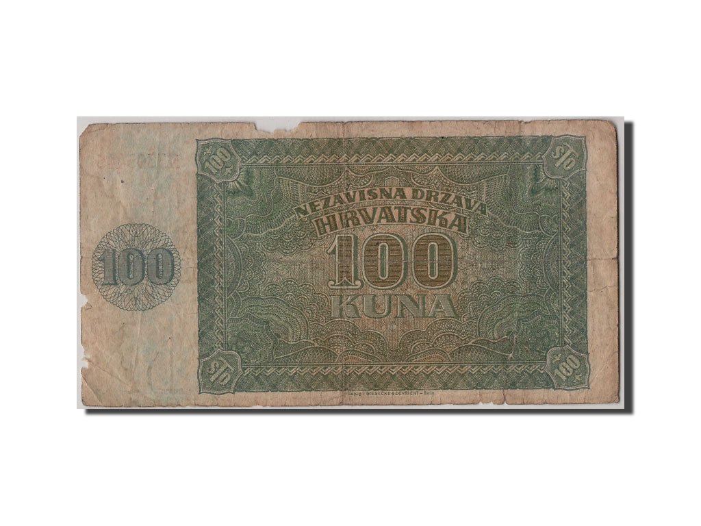 Banknote, Croatia, 100 Kuna, 1941, 1941-05-26, VG(8-10)