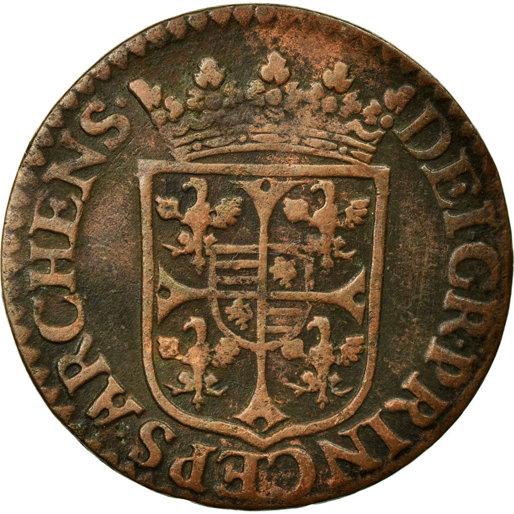 Coin, FRENCH STATES, NEVERS & RETHEL, Charles of Gonzaga, 2 Liard, 1614