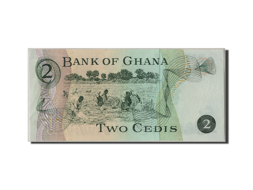 Ghana, 2 Cedis, 1977, KM #14c, 1977-01-02, UNC(60-62), Q/I 5335087