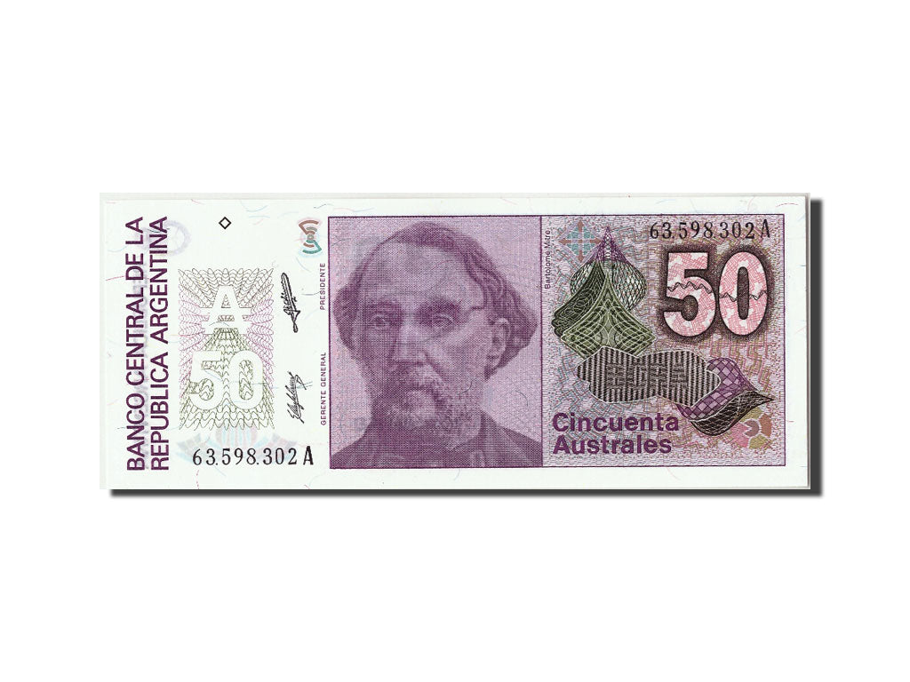 Banknot, Argentina, 50 Australes, UNC(65-70)