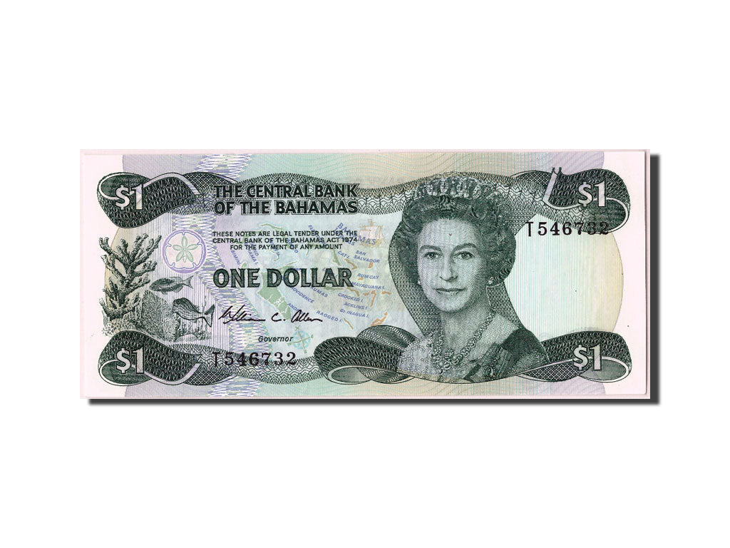 Bahamas, 1 Dollar, KM #43a, UNC(65-70), T546732