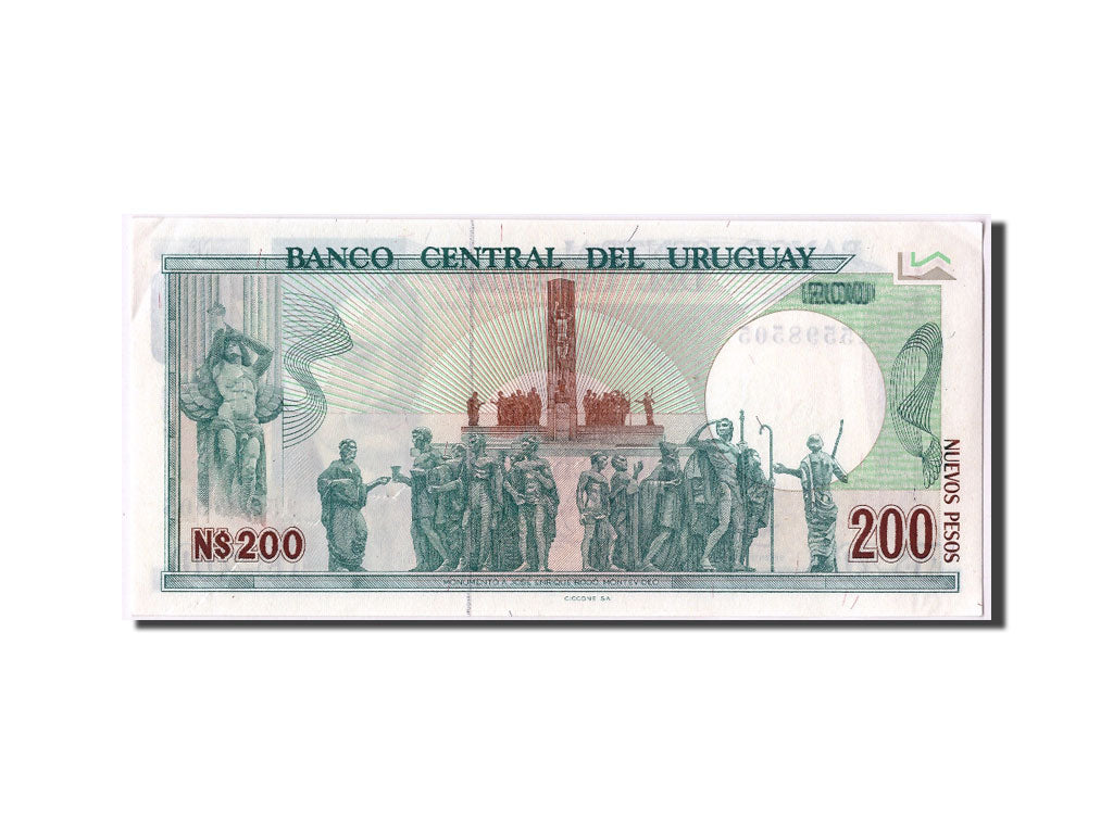 Banknote, Uruguay, 200 Nuevos Pesos, 1986, UNC(60-62)