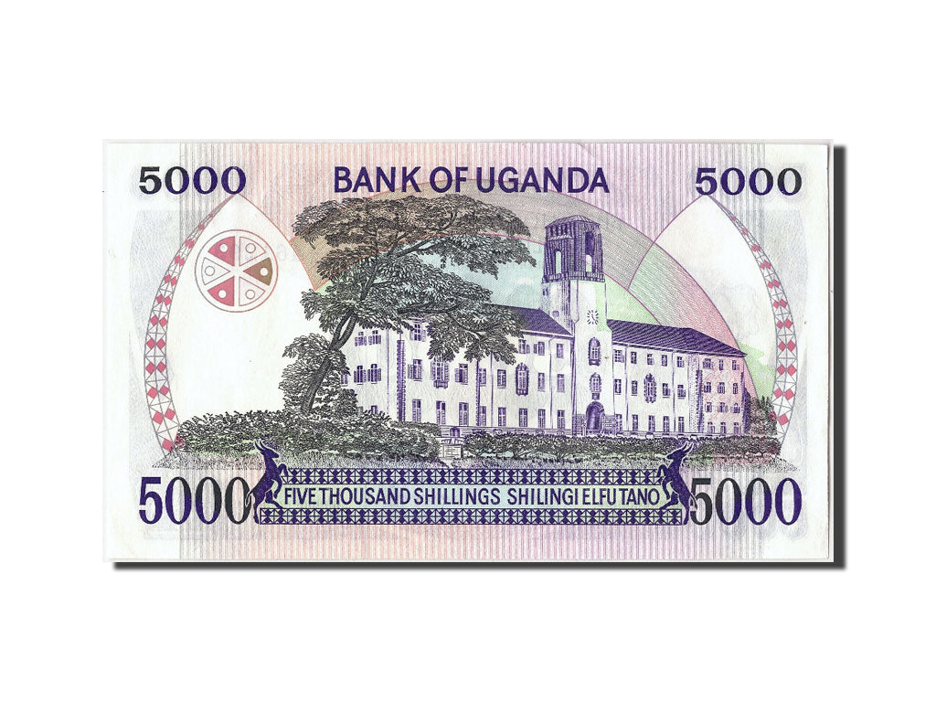 Uganda, 5000 Shillings, 1986, KM #24b, UNC(63), J/48 461293