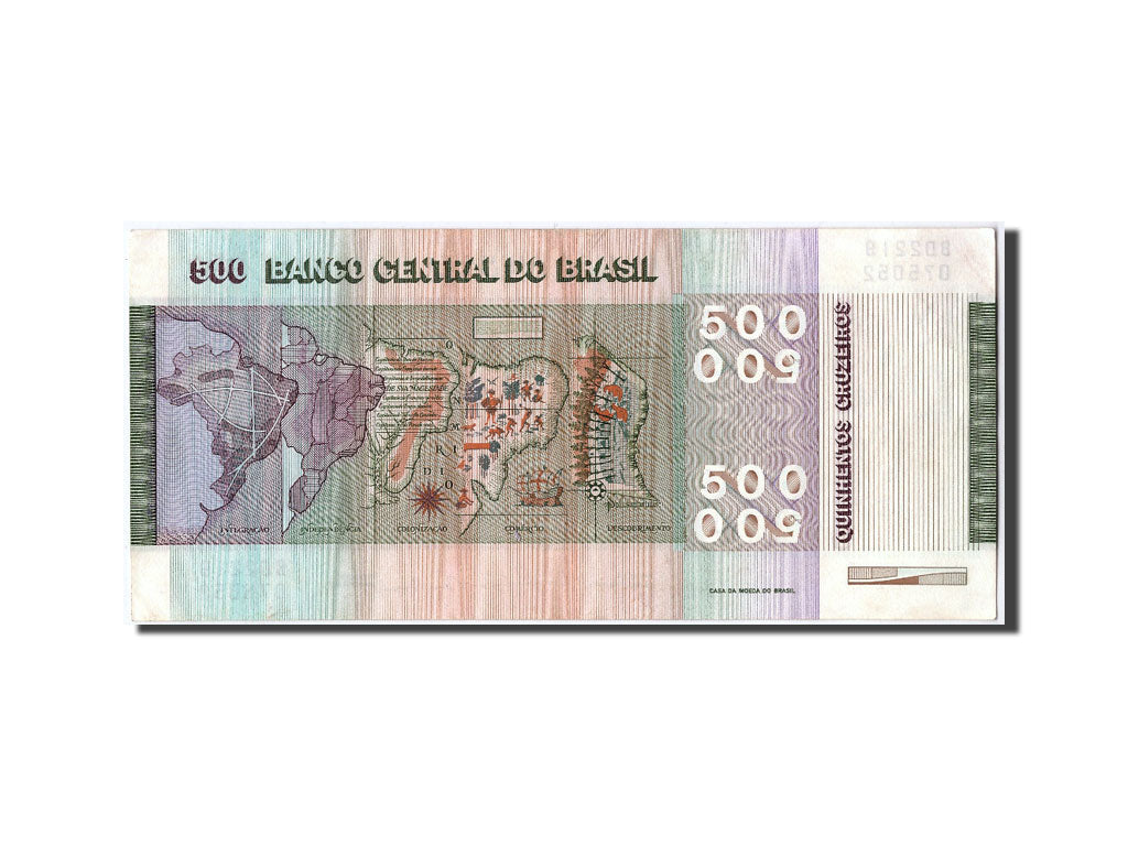 Brazil, 500 Cruzeiros, KM #196Ac, UNC(63), B02219075052