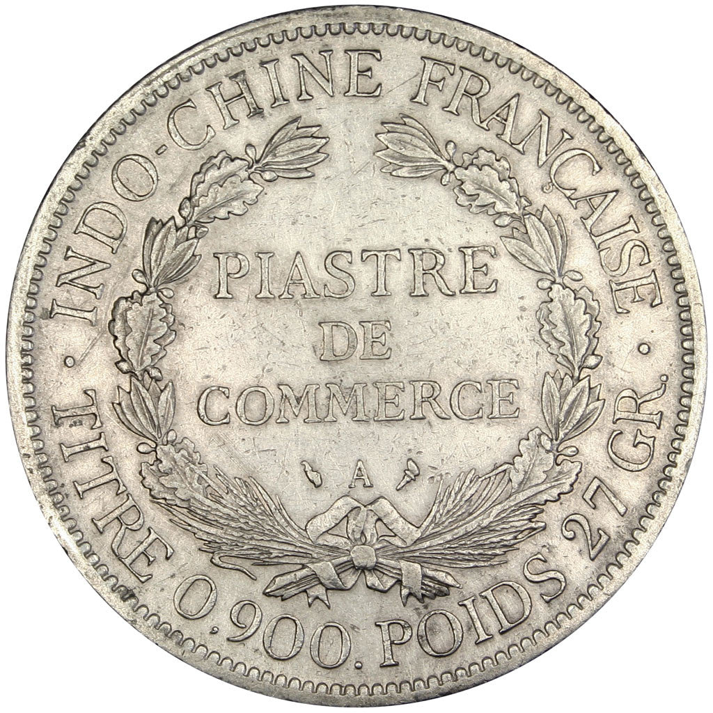 FRENCH INDO-CHINA, Piastre, 1898, Paris, KM #5a.1, EF(40-45), Silver, Lecompte..