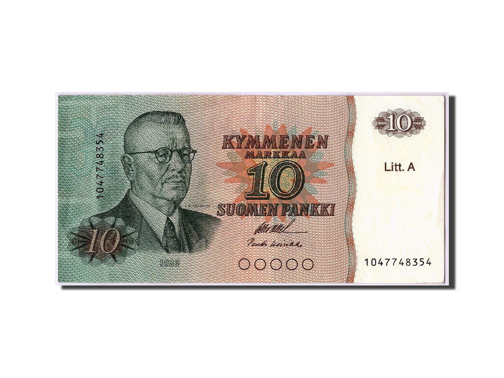 Finland, 10 Markkaa, 1980, KM #112a, AU(55-58), 1047748354