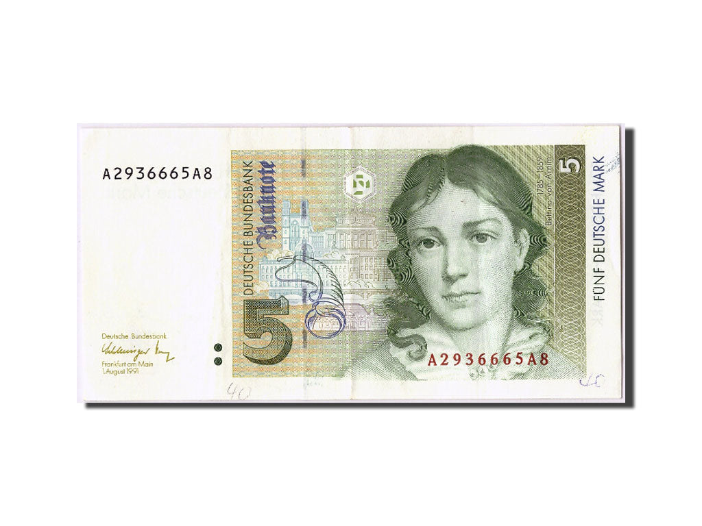 Germany - Federal Republic, 5 Deutsche Mark, 1991, KM #37, 1991-08-01,...