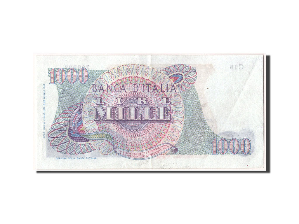 Italy, 1000 Lire, 1963, KM #96b, 1963-07-05, AU(55-58), C18 799923