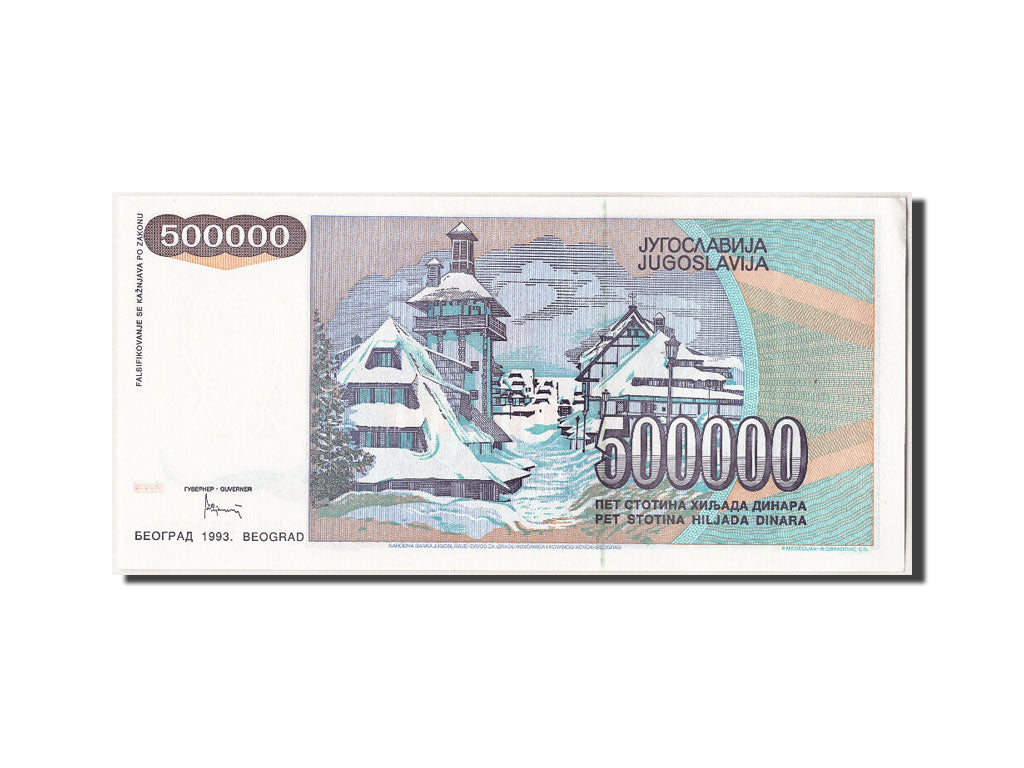 Banknote, Yugoslavia, 500,000 Dinara, 1993, UNC(63)