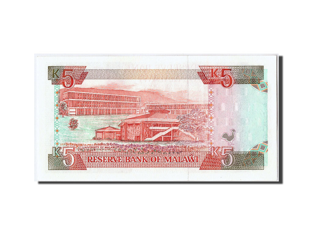 Billete, 5 Kwacha, 1990, Malawi, 1990-12-01, UNC