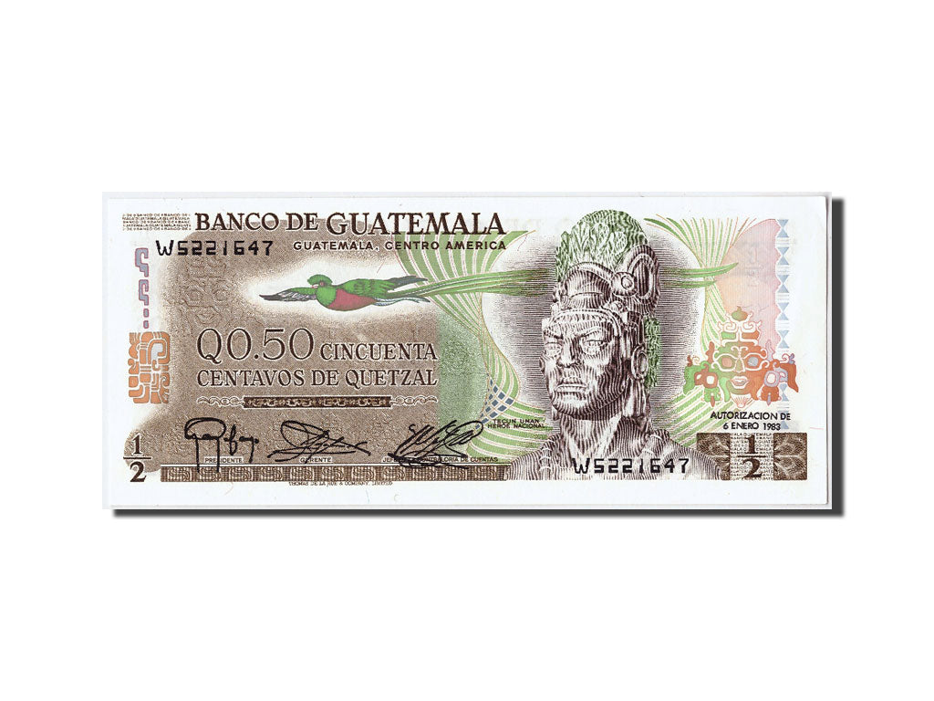 Guatemala, 1/2 Quetzal, 1983, KM #58c, 1983-01-06, UNC(63), W5221647
