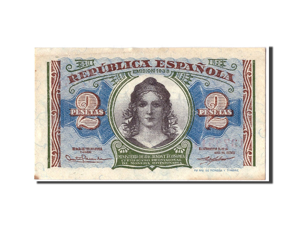Banknote, Spain, 2 Pesetas, 1938, EF(40-45)